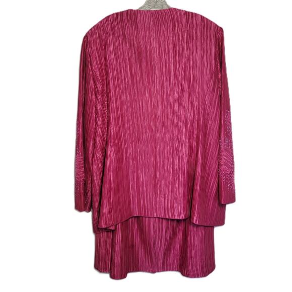 Natasia Collection New York 2 Piece Jacket Skirt Set Pink Womens Size 20 Formal - Picture 2 of 14